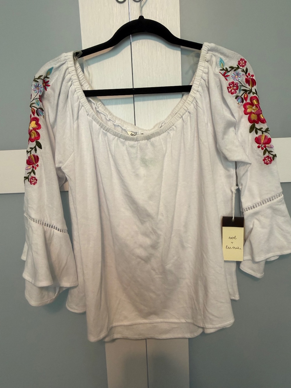 Sol + Luna Embroidered Off-the-Shoulder Bell